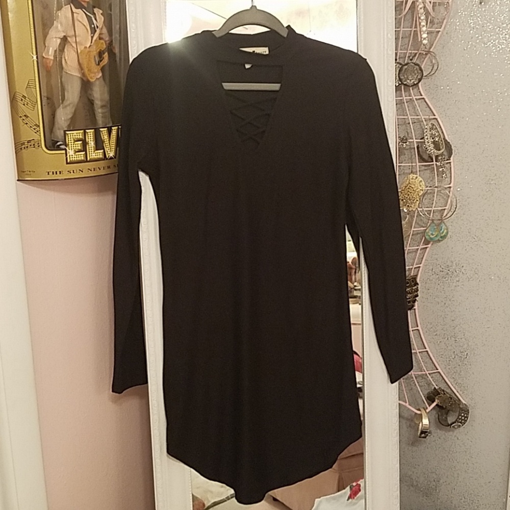 Black mini dress
